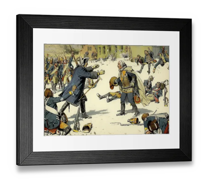 Framed Print : The morning after the Battle of Torgau on 3 November 1760
