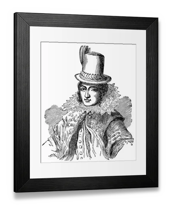 Framed Print : Historical drawing from the U.S