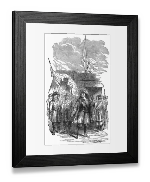 Framed Print : Historical drawing from the U.S