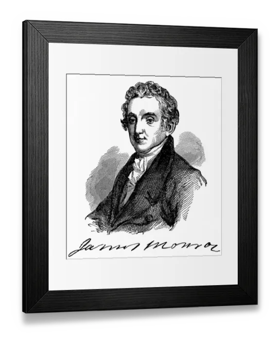 Framed Print : Historical drawing from the U.S