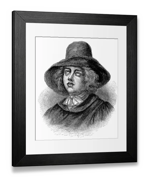 Framed Print : Portrait of George Fox, 1624 - 1691