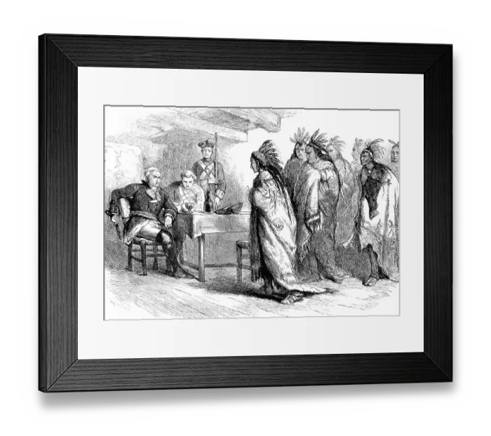Framed Print : Historical scene, US-American history