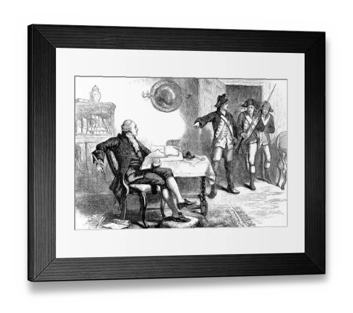 Framed Print : Historical drawing, US-American history Framed Print : Historical drawing, US-American history