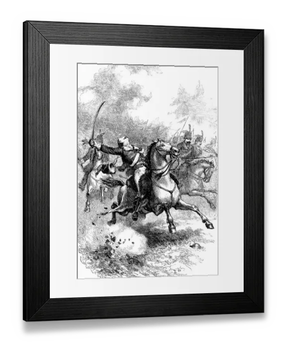 Framed Print : Historical scene, US-American history Framed Print : Historical scene, US-American history