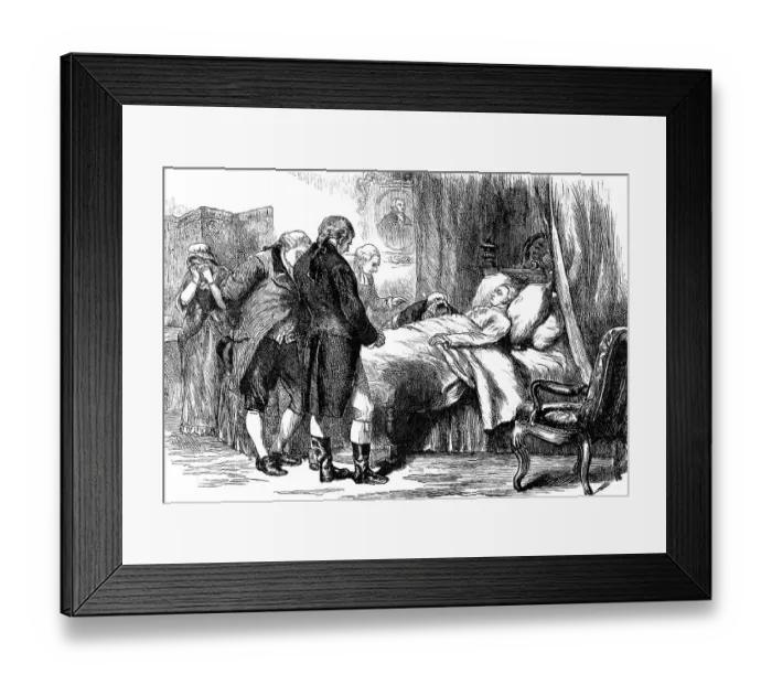 Framed Print : Historical drawing, US-American history