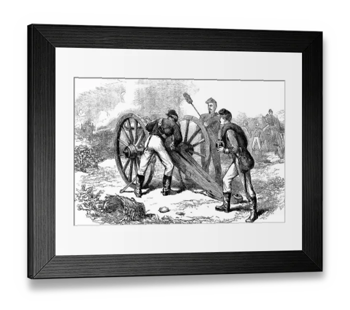 Framed Print : Historical drawing, US-American history