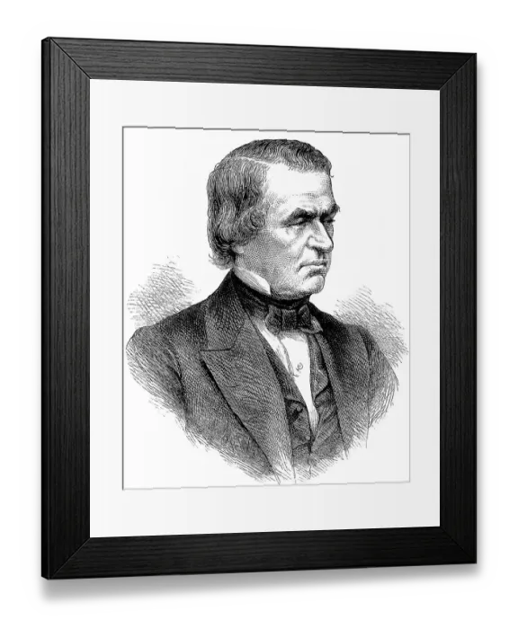 Framed Print : Historical drawing, US-American history Framed Print : Historical drawing, US-American history