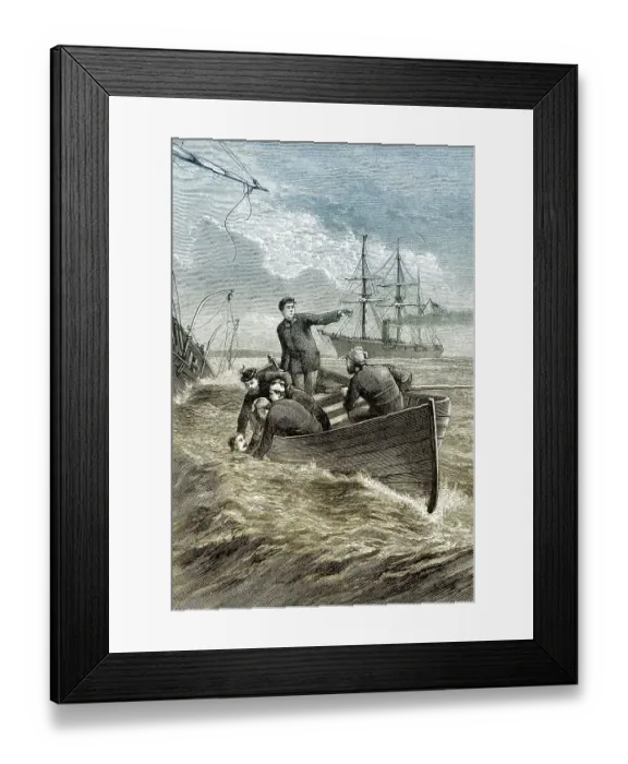 Framed Print : Historical drawing, US-American history Framed Print : Historical drawing, US-American history