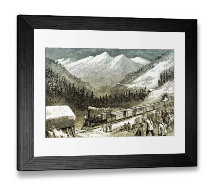 Framed Print : Historical scene, US-American history Framed Print : Historical scene, US-American history