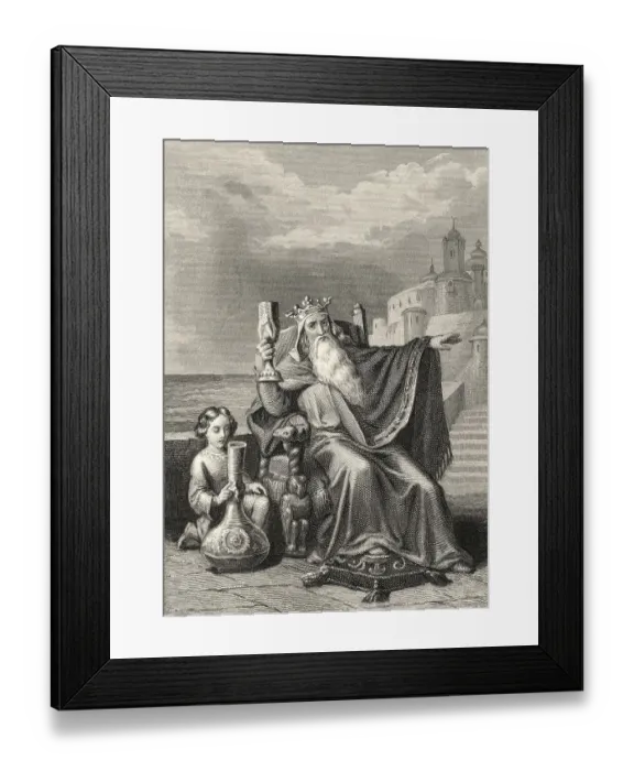 Framed Print : Historic steel engraving from the 19th century