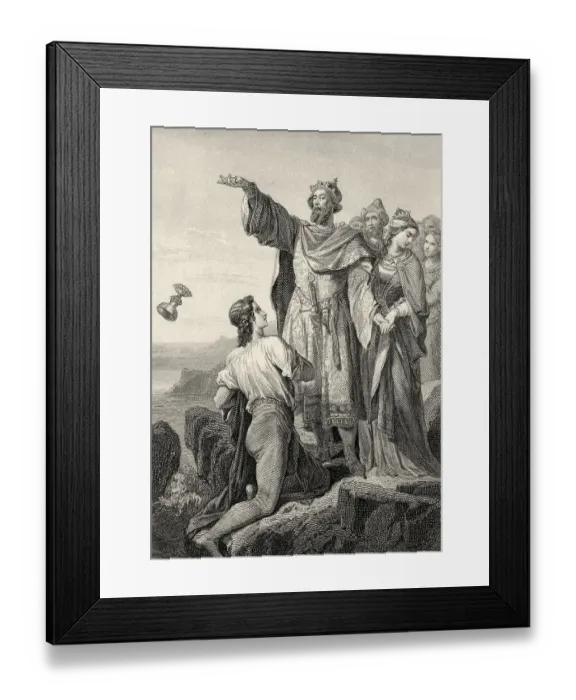 Framed Print : Historic steel engraving by Ferdinand Rothbart