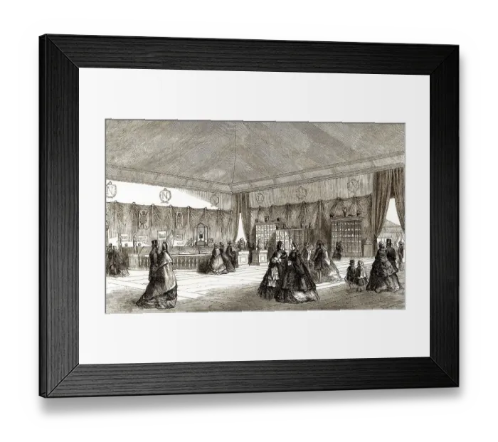 Framed Print : Historic drawing, 19th century Framed Print : Historic drawing, 19th century