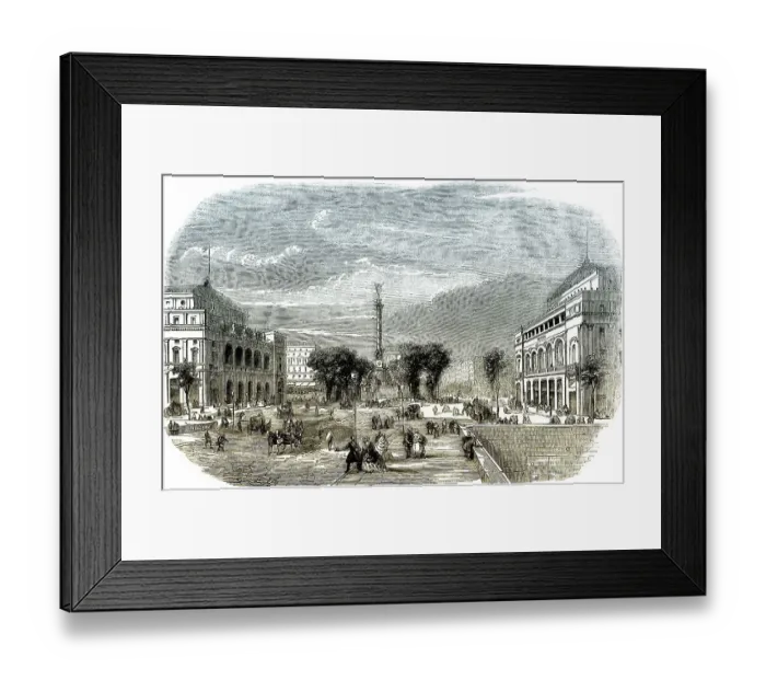 Framed Print : Historic drawing, 19th century