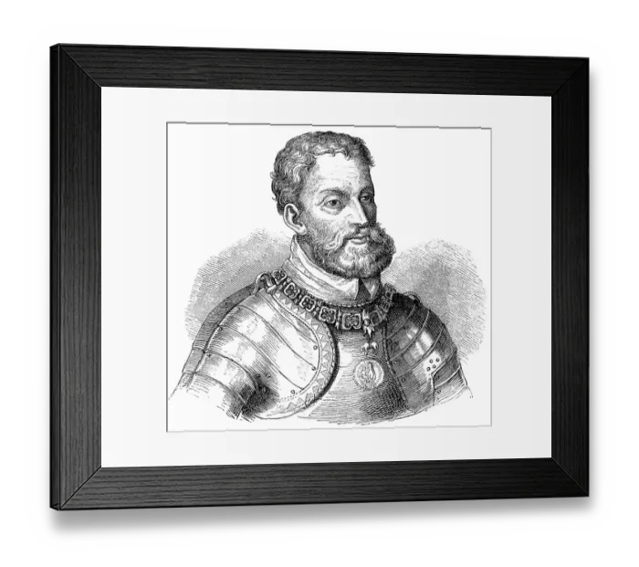 Framed Print : Historical drawing from the 19th Century