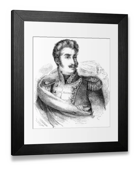 Framed Print : Historical drawing from the 19th century