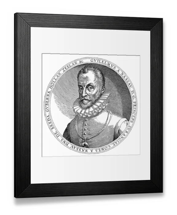 Framed Print : Historical drawing, portrait of William of Nassau-Dillenburg Framed Print : Historical drawing, portrait of William of Nassau-Dillenburg