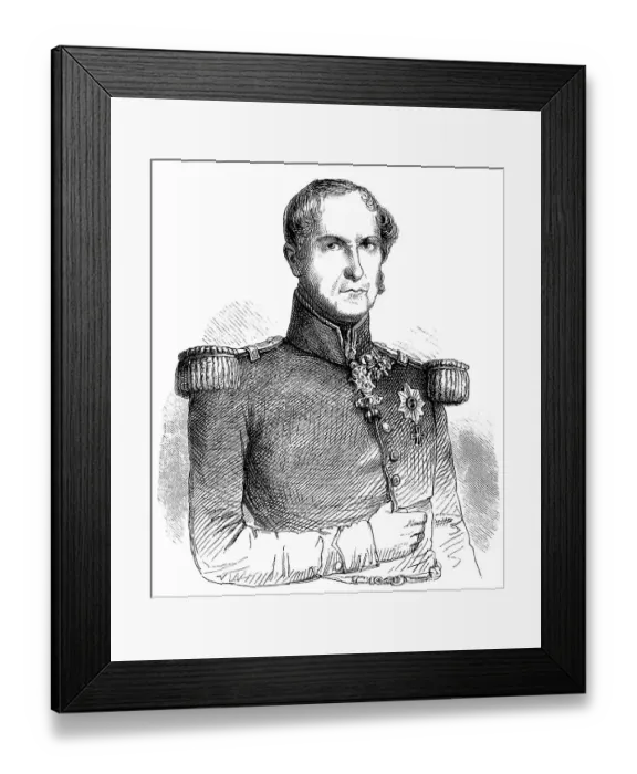 Framed Print : Historical drawing from the 19th century