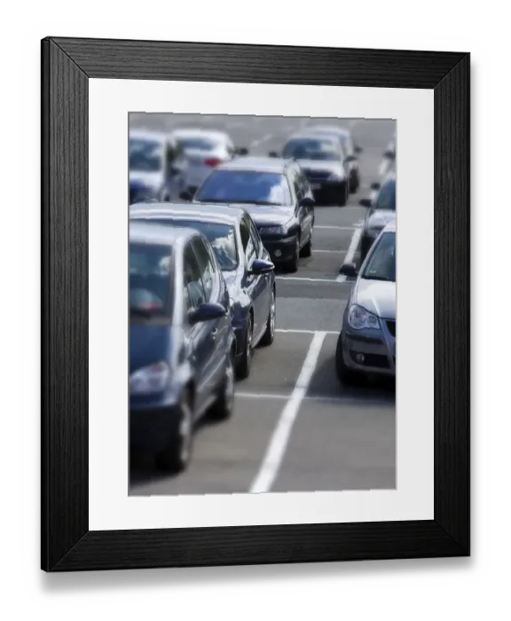 Framed Print : Almost fully occupied parking lot Framed Print : Almost fully occupied parking lot