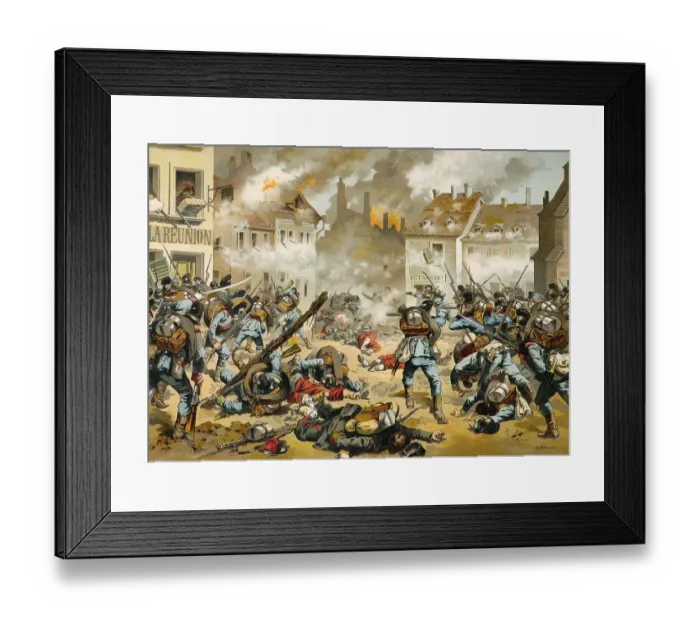 Framed Print : Battle of Bazeilles on 1 September 1870