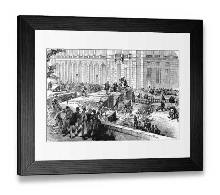 Framed Print : Barricades of the Paris Commune or La Commune de Paris Framed Print : Barricades of the Paris Commune or La Commune de Paris