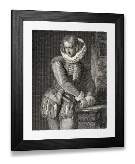 Framed Print : Don Carlos, the Crown Prince, character from the drama Don Carlos