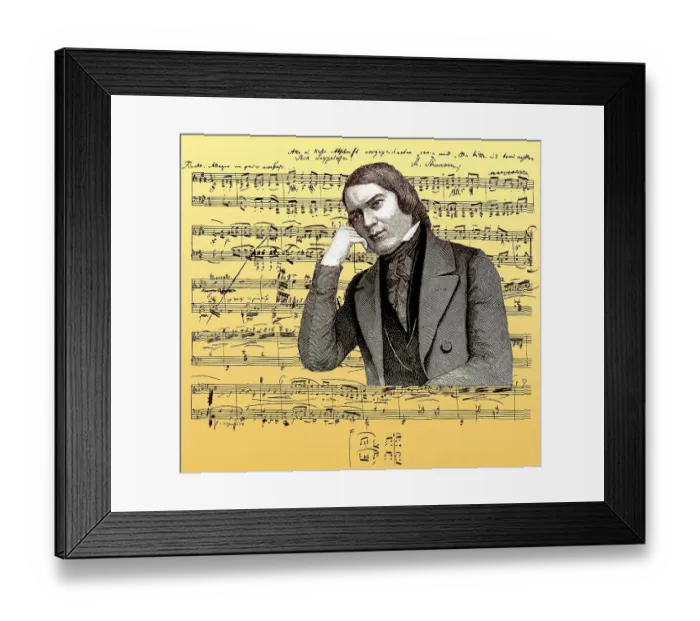 Framed Print : Sonata No. 1 Opus 2, historical music sheet manuscript by Robert Schumann Framed Print : Sonata No. 1 Opus 2, historical music sheet manuscript by Robert Schumann