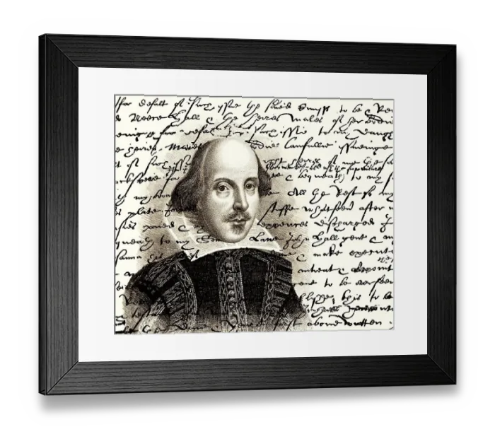 Framed Print : Portrait of William Shakespeare Framed Print : Portrait of William Shakespeare