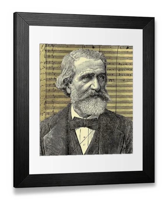 Framed Print : Portrait of Giuseppe Fortunino Francesco Verdi