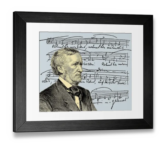 Framed Print : Portrait of Richard Wagner 1813 - 1883