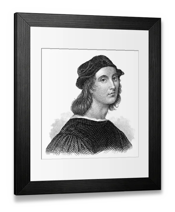 Framed Print : Portrait by the Italian painter and architect Raphael Framed Print : Portrait by the Italian painter and architect Raphael
