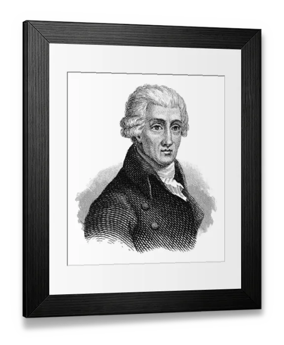 Framed Print : Portrait of Joseph Haydn, 1732 - 1809