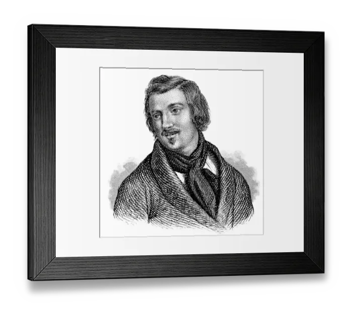 Framed Print : Portrait of Honore de Balzac, 1799 - 1850 Framed Print : Portrait of Honore de Balzac, 1799 - 1850