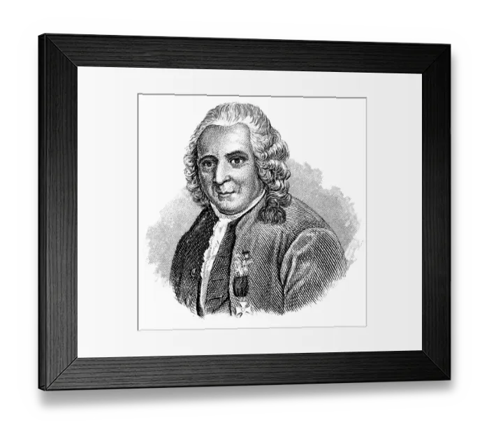 Framed Print : Portrait of Carl Linnaeus, also known as Carl von Linne