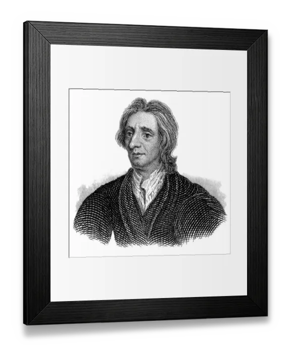 Framed Print : Portrait of John Locke, 1632 - 1704