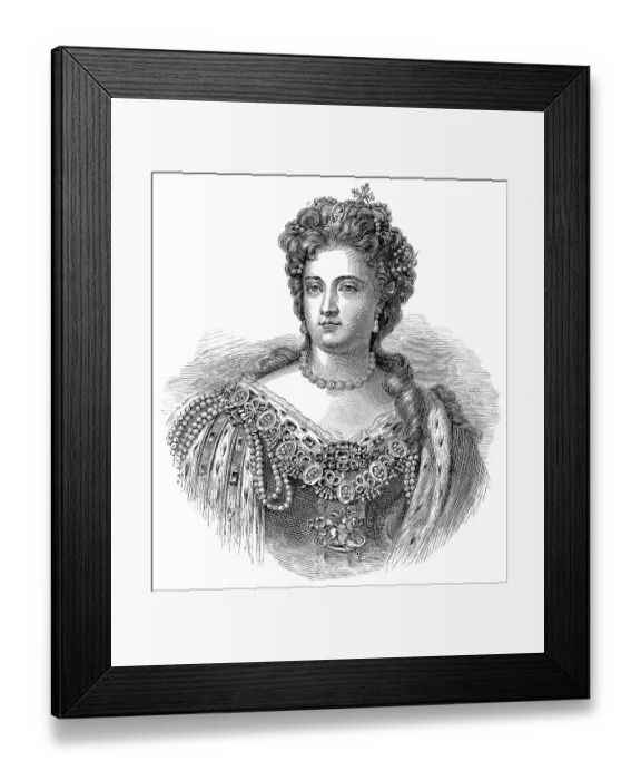 Framed Print : Portrait of Anne Stuart, 1665 - 1714 Framed Print : Portrait of Anne Stuart, 1665 - 1714