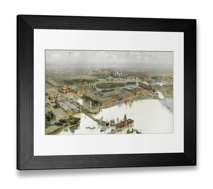 Framed Print : Historische Illustration, World's Columbian Exposition 1893