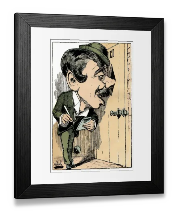 Framed Print : A reporter, personified as Jasmin-Hector Reporter