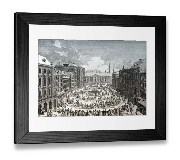 Framed Print : Imperial sleigh ride, Neuer Markt or Mehlmarkt Framed Print : Imperial sleigh ride, Neuer Markt or Mehlmarkt