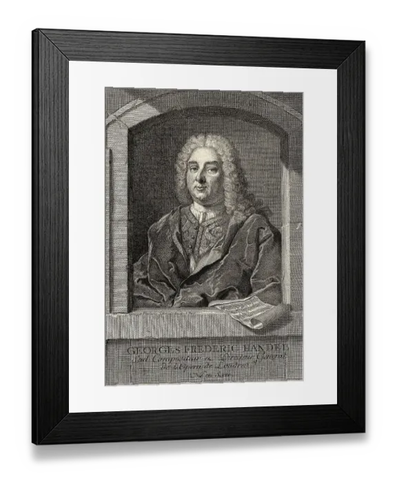 Framed Print : Georg Friedrich Haendel, historical illustration