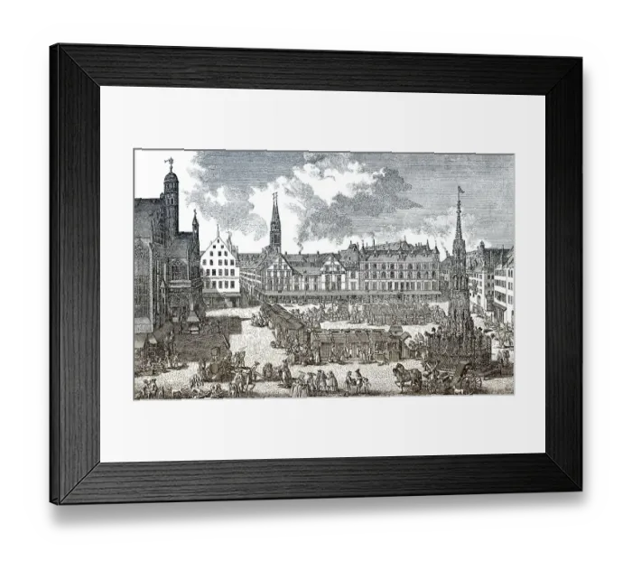 Framed Print : Historic cityscape, 17th Century