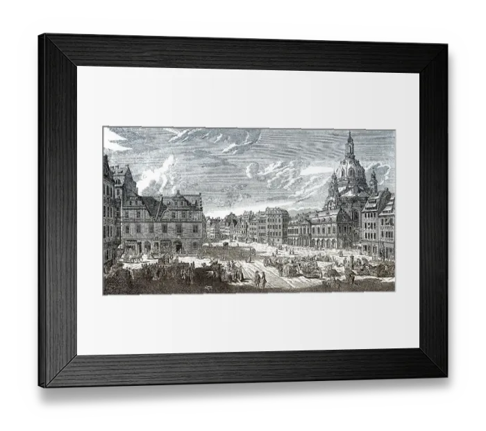 Framed Print : Historic cityscape, 17th century Framed Print : Historic cityscape, 17th century