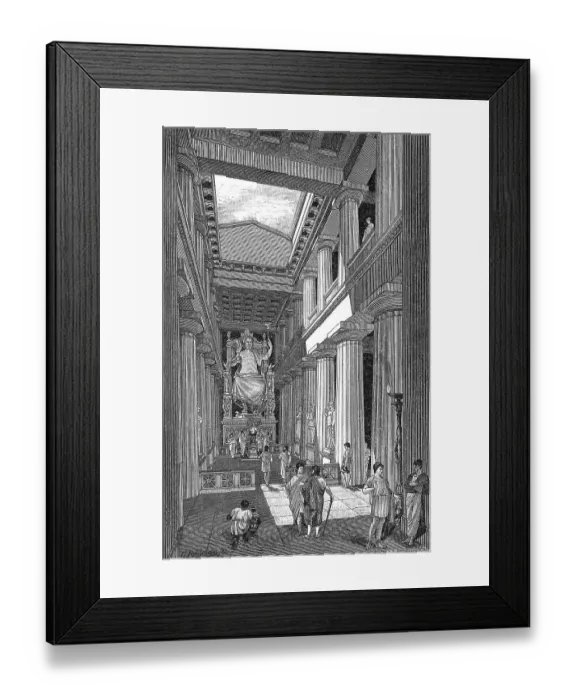 Framed Print : Reconstruction of Phidias statue of Zeus at the Zeus Temple of Olympia Framed Print : Reconstruction of Phidias statue of Zeus at the Zeus Temple of Olympia