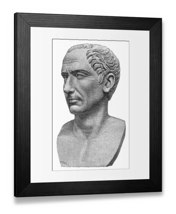 Framed Print : Gaius Julius Caesar, a Roman statesman
