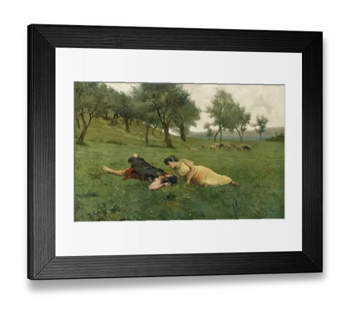 Framed Print : Spring Idyll in ancient Greece