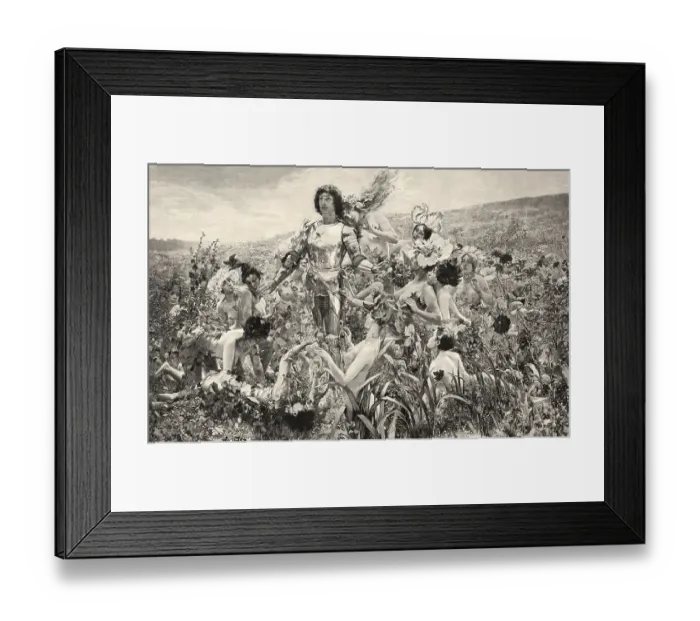 Framed Print : Parsifal, le chevalier aux fleurs Framed Print : Parsifal, le chevalier aux fleurs