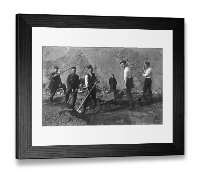 Framed Print : Mining, coalmining workers, 1920s