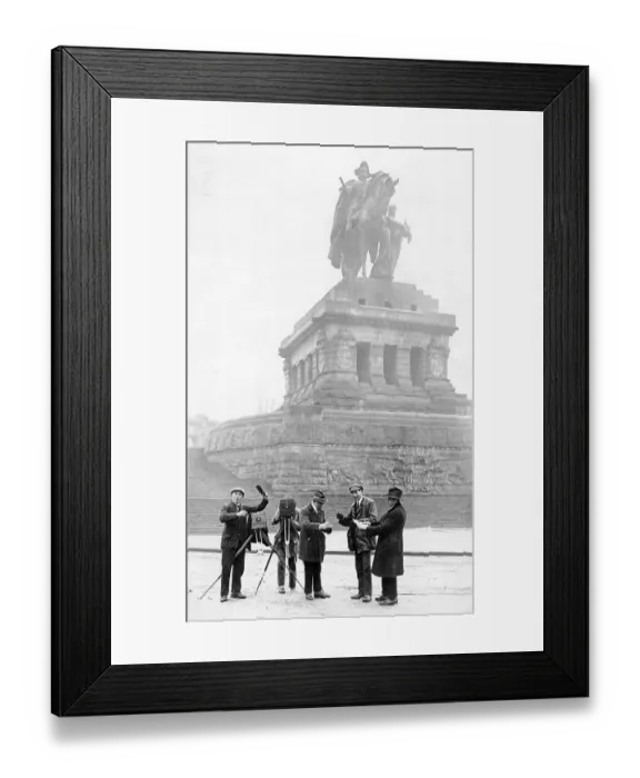 Framed Print : Photographers with plate camera