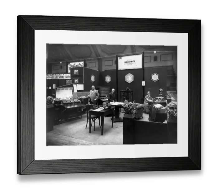 Framed Print : Exhibition stand of the company Hollerith