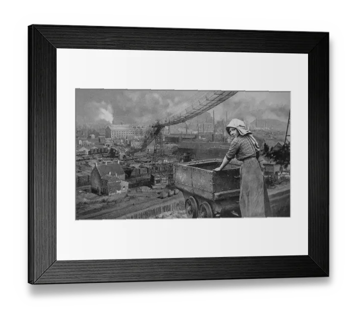 Framed Print : Mine, worker with trolley, 1920s, Germany, Europe
