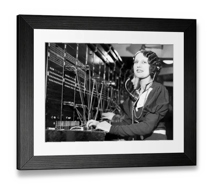 Framed Print : Telephone operator, 1920s, Germany, Europe